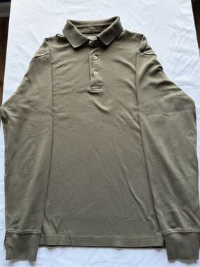 Land’s End Long-Sleeve Olive Polo Shirt Men’s Small
